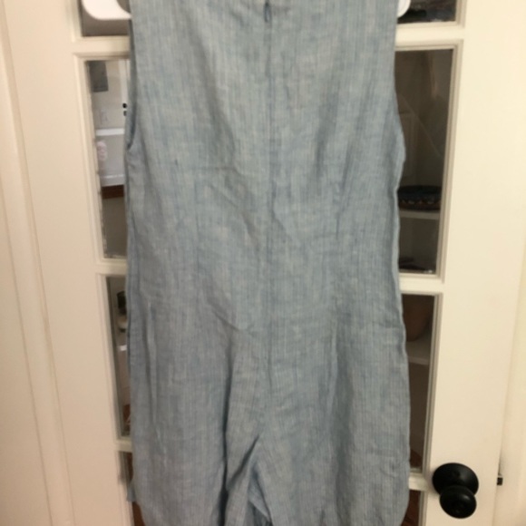 no 6 linen blue striped jumpsuit - Picture 3 of 3